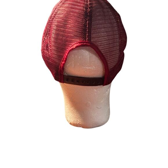 Vintage USS Alabama BB60 snapback dad cap red yellow lettering trucker cap mesh - Picture 3 of 4